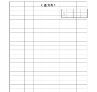 지출계획서 지출계획서